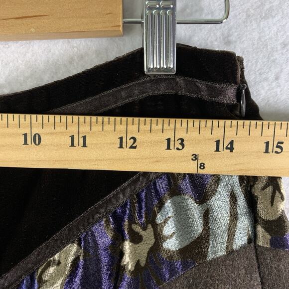 VTG‎ The Limited Womens Patchwork Felt Velvet Midi Skirt Sz 4 Whimsigoth Boho - Picture 5 of 10